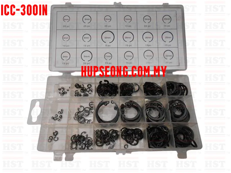 INTERNAL CIRCLE CLIP MIXED 300 PCS PER BOX (ICC-300IN)