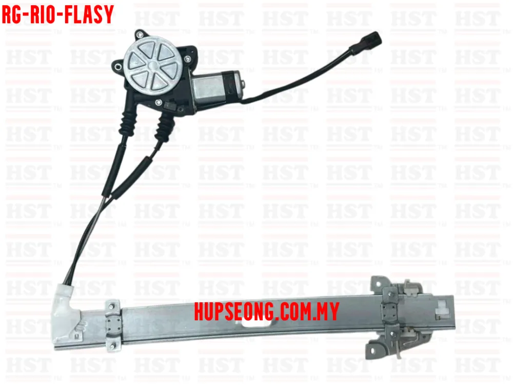 0K30C-59560B KIA RIO 1.3 FRONT LH REGULATOR GEAR WITH MOTOR 2 PIN (RG-RIO-FLASY)